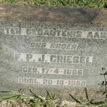 GRIESEL F.P.J. 1886-1958