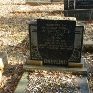 GREYLING Johannes H.E. 1913-1948