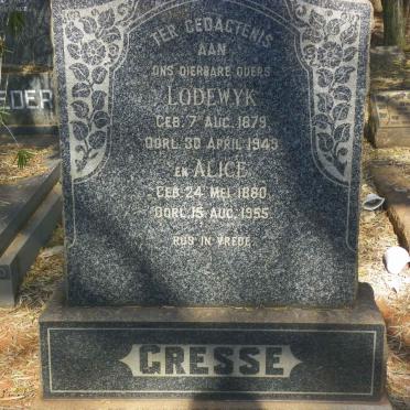 GRESSE Lodewyk 1879-1949 &amp; Alice 1880-1955