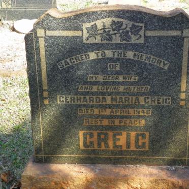 GREIG Gerharda Maria -1946