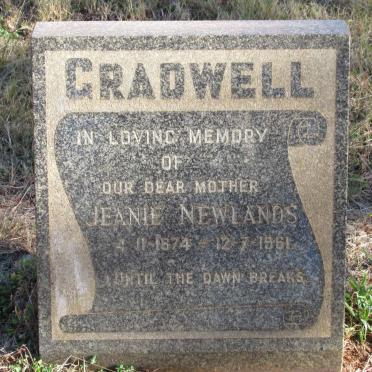 GRADWELL Jeanie Newlands 1874-1961