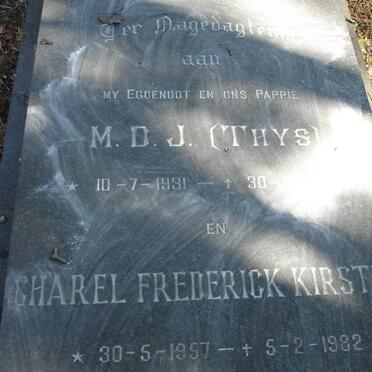 GREEFF M.D.J. 1931- :: KIRSTEIN Charel Frederick 1957-1982