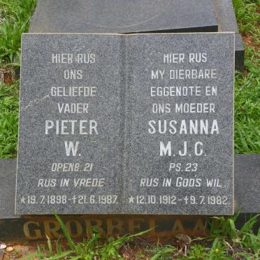 GROBBELAAR Pieter W. 1898-1987 &amp; Susanna M.J.C. 1912-1982