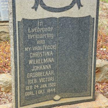 GROBBELAAR Christina Wilhelmina Johanna nee VICTOR 1920-1944