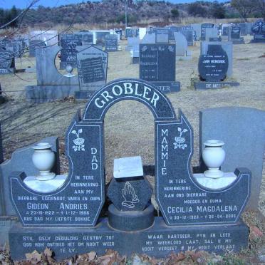 GROBLER Gideon Andries 1922-1986 &amp; Cecilia Magdalena 1923-2005