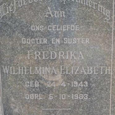 GROBLER Fredrika Wilhelmina Elizabeth 1943-1963