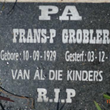 GROBLER Frans P. 1929-1982