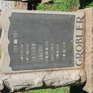 GROBLER Hendrik Petrus 1915-1959