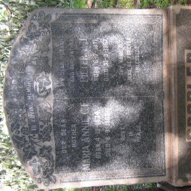 GROBLER Pieter P.J. 1871-1957 &amp; Maria Annie G.E. 1874-1963