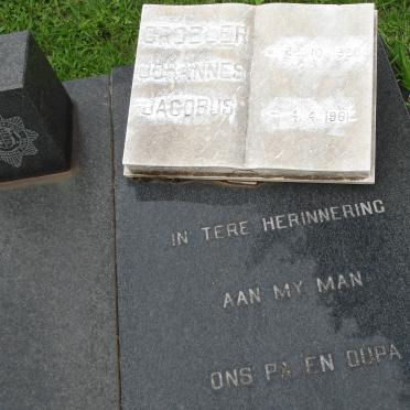 GROBLER Johannes Jacobus -1961 &amp; Susara Aletta KOEKEMOER 1928-
