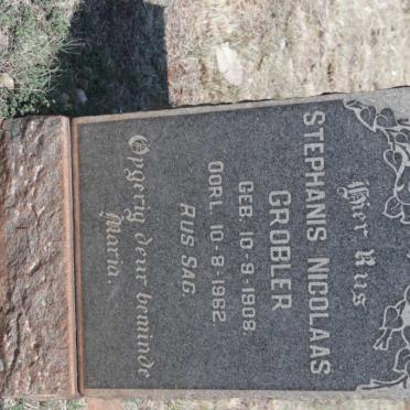 GROBLER Stephanis Nicolaas 1908-1962