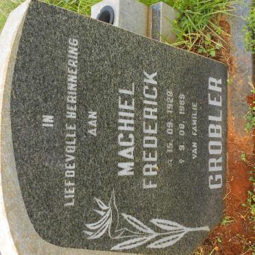 GROBLER Machiel Frederick 1928-1989