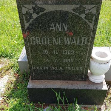 GROENEWALD Ann 1903-1985