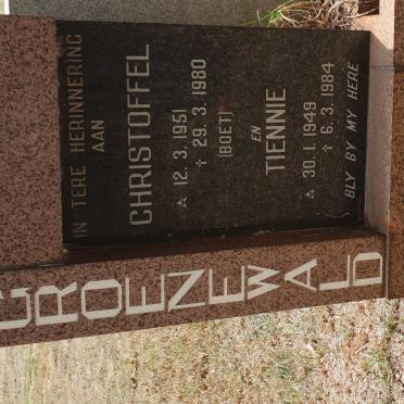 GROENEWALD Christoffel 1951-1980 &amp; Tiennie 1949-1984