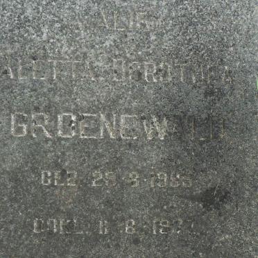 GROENEWALD Aletta Dorothea