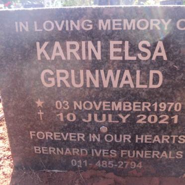 GRUNWALD Karin Elsa 1970-2021