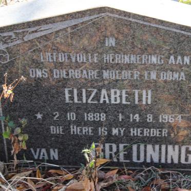 GREUNING Elizabeth, van 1888-1964