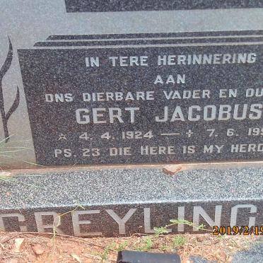 GREYLING Gert Jacobus 1924-1997