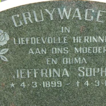 GRUYWAGEN Jeffrina Sophia 1899-1984
