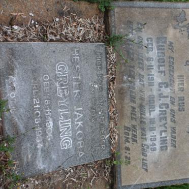 GREYLING Rudolf G.J. 1911-1949 &amp; Hester Jakoba 1905-1994