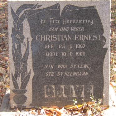 GROVÉ Christian Ernest 1867-1960