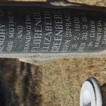 GREENBERG Florence Elizabeth nee SPRAGG 1901-1971