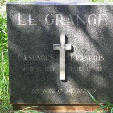 GRANGE Casparus Francois, le 1901-1975