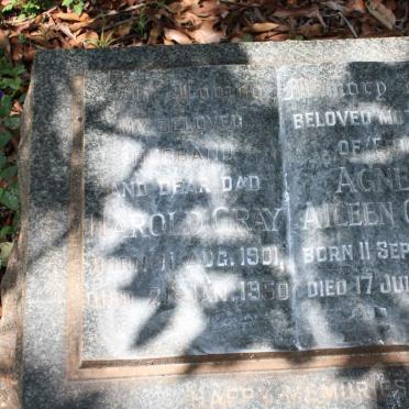GRAY Harold 1901-1950 &amp; Agnes Aileen 1904-1980