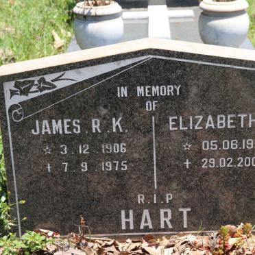 HART James R.K. 1906-1975 &amp; Elizabeth L. 1917-2000