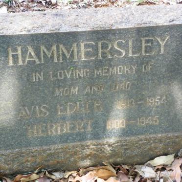 HAMMERSLEY Herbert 1909-1945 &amp; Avis Edith 1913-1954
