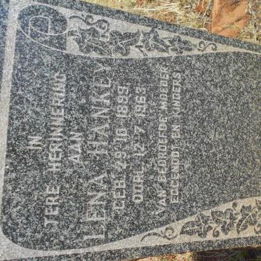 HANKEY Lena 1899-1963