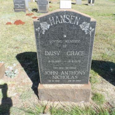 HANSEN Daisy Grace 1887-1972 :: HANSEN John Anthony Nicholas 1951-1992