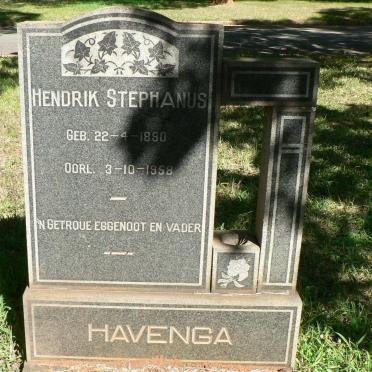 HAVENGA Hendrik Stephanus 1890-1958