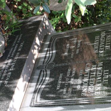 HAYDEN Nellie Magdalene 1900-1952 :: CAWTHORNE Lulu Magdalene Rutledge nee HAYDEN 1922-1999