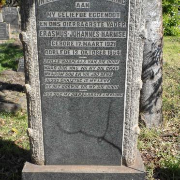 HARMSE Erasmus Johannes 1921-1954