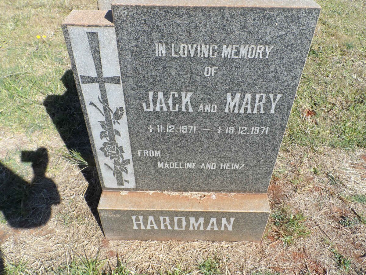 HARDMAN Jack -1971 :: HARDMAN Mary -1971