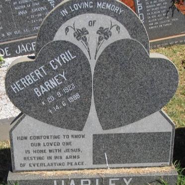 HARLEY Herbert Cyril Barney 1923-1988