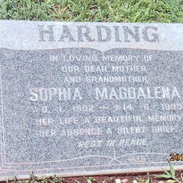 HARDING Sophia Magdalena 1902-1985