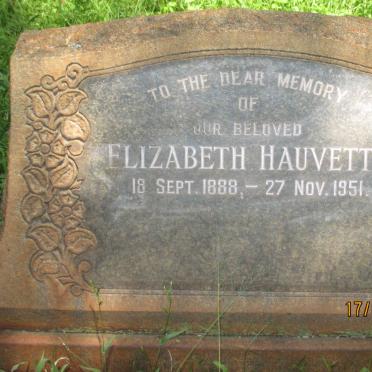 HAUVETTE Elizabeth 1888-1951