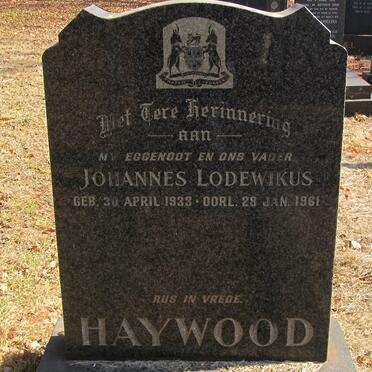 HAYWOOD Johannes Lodewikus 1933-1961