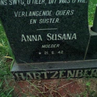 HARTZENBERG Anna Susana 1942- :: HARTZENBERG Johan Hendrik 1964-1983