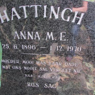 HATTINGH Anna M.E. 1896-1970