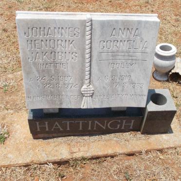 HATTINGH Johannes Hendrik Jakobus 1907-1974 &amp; Anna Cornelia 1910-1983