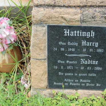 HATTINGH Harry 1946-1992 :: HATTINGH Nadine 1971-2004