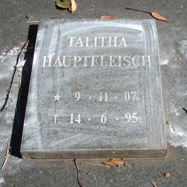 HAUPTFLEISCH Talitha 1907-1995