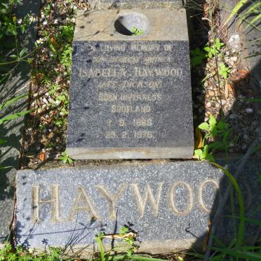 HAYWOOD Isabella nee DICKSON 1888-1976