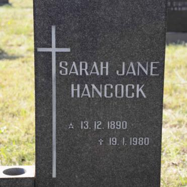 HANCOCK Sarah Jane 1890-1980
