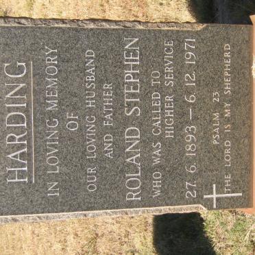 HARDING Roland Stephen 1893-1971