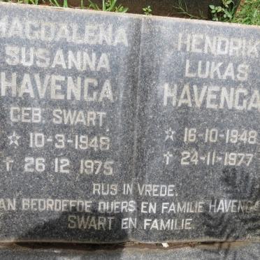 HAVENGA Hendrik Lukas 1948-1977 &amp; Magdalena Susanna SWART 1948-1975
