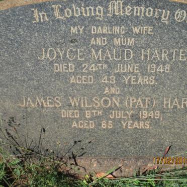 HARTE James Wilson -1949 &amp; Joyce Maud -1948